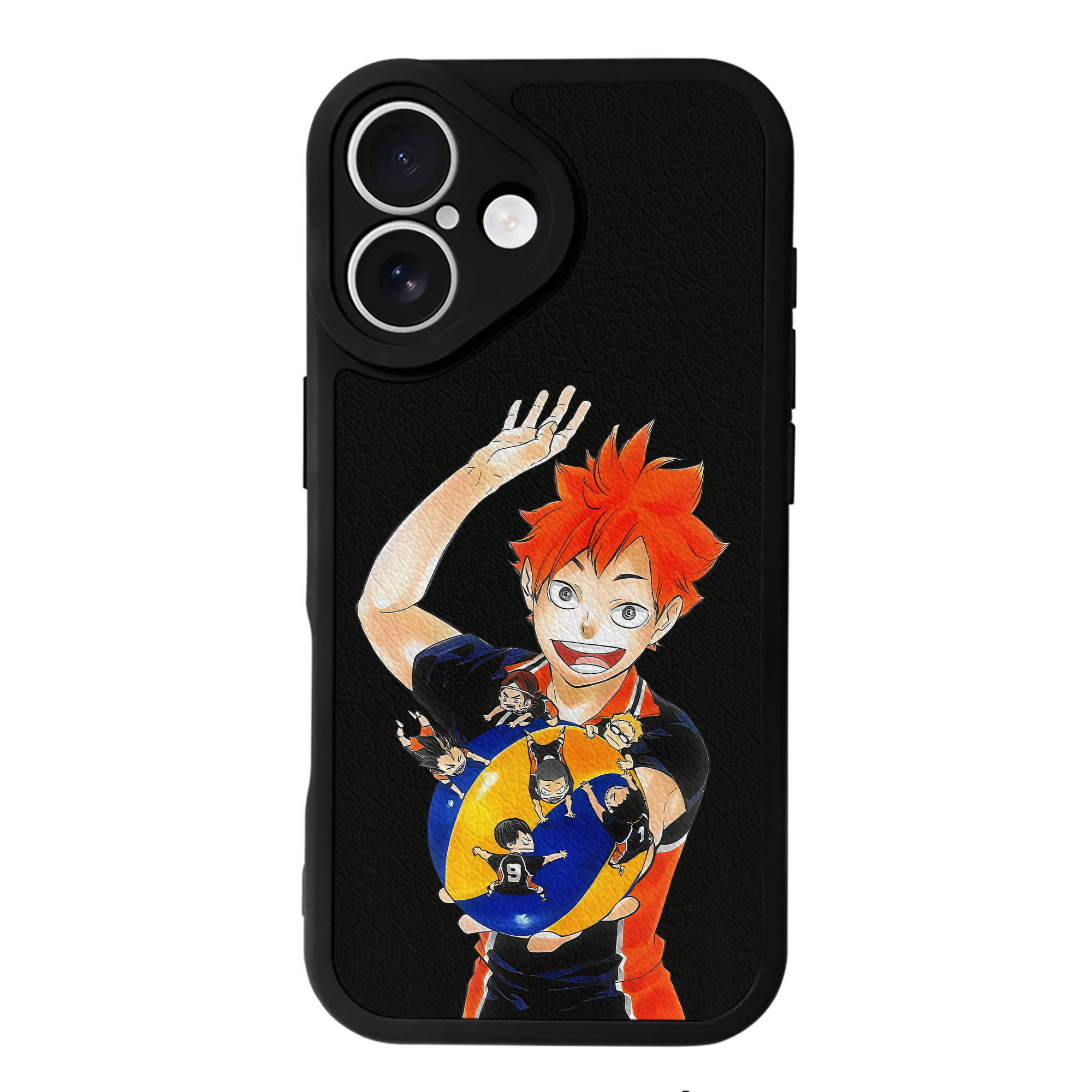 （画像用） ハイキュー!! Haikyu!! 【iPhone 16シリーズ対応】シリコンスマホケース（レザー調） 材質：シリコン